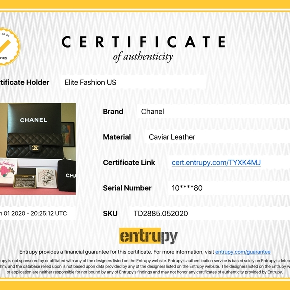 Chanel classic single flap black caviar silver har - Picture 7 of 8